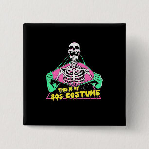Bóton Quadrado 5.08cm Halloween Gift Figurino de Halloween Retro
