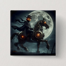 Bóton Quadrado 5.08cm Halloween Steampunk Cavaleiro Sem Cabeça