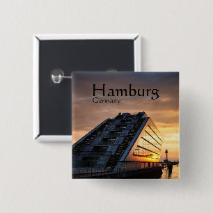Bóton Quadrado 5.08cm Hamburgo Alemanha