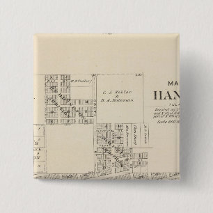 Bóton Quadrado 5.08cm Hanford, Condado de Tulare