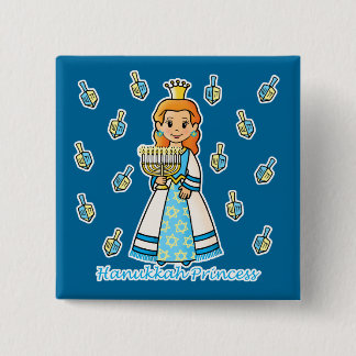 Bóton Quadrado 5.08cm Hanukkah Princess