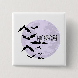 Bóton Quadrado 5.08cm Happy Halloween Badge