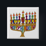 Bóton Quadrado 5.08cm Happy Hanukkah Dreidels Menorah<br><div class="desc">Você está vendo a coleção de Design Lee Hiller. Roupa,  Ofertas e Coleções Lee Hiller Fotografia ou Coleção de Arte Digital. Você pode ver sua fotografia da Nature em http://HikeOurPlanet.com/ e seguir seu blog de caminhada no Hot Primavera National Park.</div>