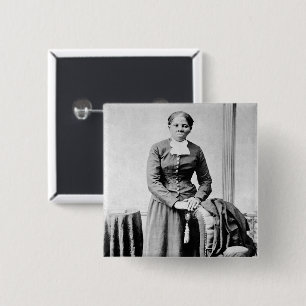 Bóton Quadrado 5.08cm Harriet Tubman Conductor Underground Railroad