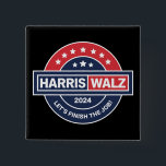 Bóton Quadrado 5.08cm Harris Walz 24 Kamala Harris Senhora Presidente 20<br><div class="desc">Harris Walz 24 Kamala Harris Senhora Presidente Eleições 2024</div>