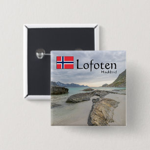 Bóton Quadrado 5.08cm Haukland Souvenir