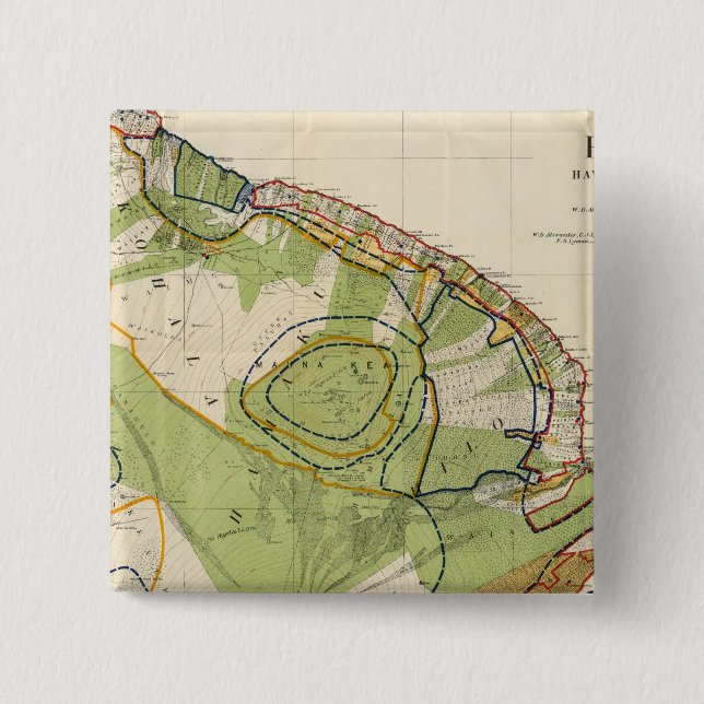 Bóton Quadrado 5.08cm Havaí (Frente)