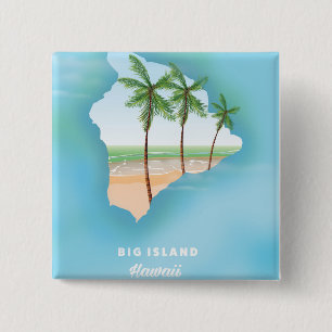 Bóton Quadrado 5.08cm Hawaii Ilha Grande
