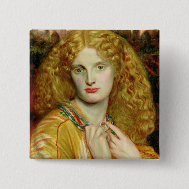 Bóton Quadrado 5.08cm Helen de Troy, 1863 (Frente)