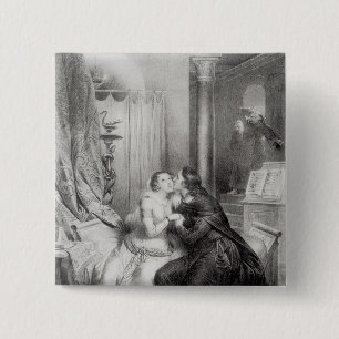 Bóton Quadrado 5.08cm Heloise e Abelard