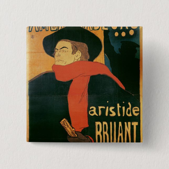 Bóton Quadrado 5.08cm Henri de Toulouse-Lautrec | Ambassadeurs: Aristide (Frente)