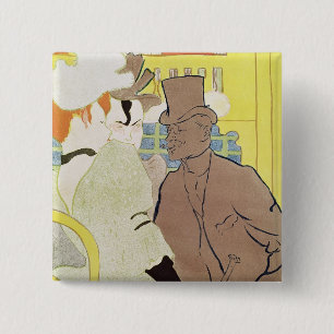 Bóton Quadrado 5.08cm Henri de Toulouse-Lautrec   o inglês no