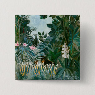 Bóton Quadrado 5.08cm Henri Rousseau - A Selva Equatorial