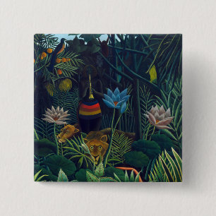 Bóton Quadrado 5.08cm Henri Rousseau - O Sonho / Le Reve