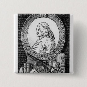 Bóton Quadrado 5.08cm Henry Fielding na idade de quarenta e oito