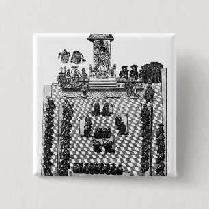 Bóton Quadrado 5.08cm Henry VIII e parlamento em 1523