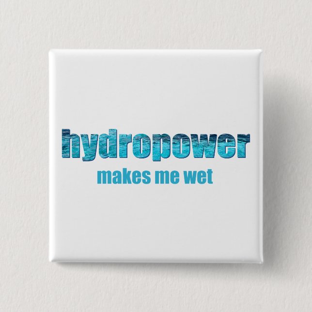 Bóton Quadrado 5.08cm Hidropotência Wet! (Frente)