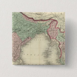 Bóton Quadrado 5.08cm Hindoostan e a Índia mais distante