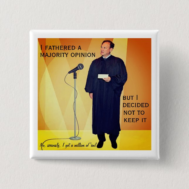 Bóton Quadrado 5.08cm hipocrisia de Alito (Frente)