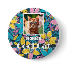 Hippie Retro Floral Groovy Gato Legal Foto Persona