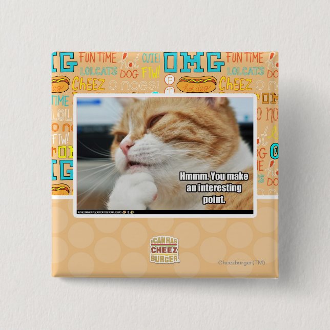 Bóton Quadrado 5.08cm Hmmm. (Frente)