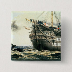 Bóton Quadrado 5.08cm HMS Agamemnon que coloca o cabo atlântico