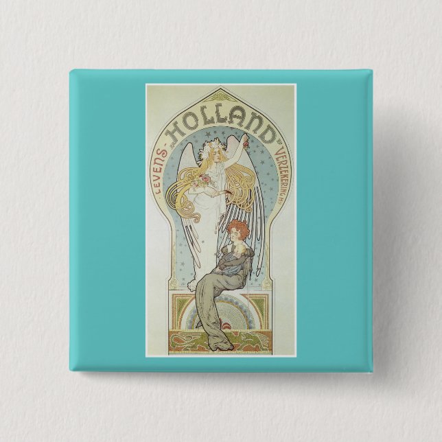 Bóton Quadrado 5.08cm Holanda (Frente)