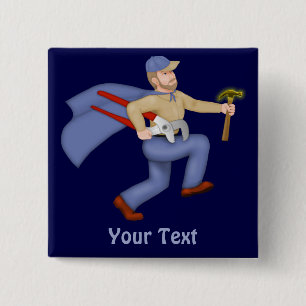 Bóton Quadrado 5.08cm Homem de Manutenção