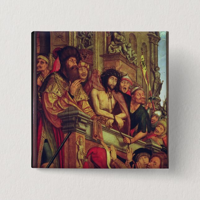 Bóton Quadrado 5.08cm Homo de Ecce, 1515 (Frente)