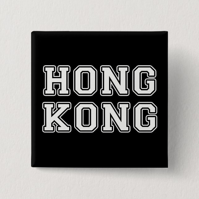 Bóton Quadrado 5.08cm Hong Kong (Frente)