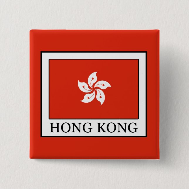 Bóton Quadrado 5.08cm Hong Kong (Frente)