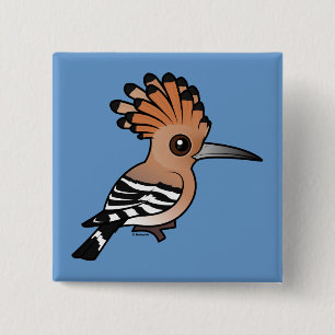 Bóton Quadrado 5.08cm Hoopoe de Birdorable