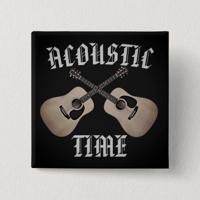 BÓTON QUADRADO 5.08CM HORA ACÚSTICA (Frente)