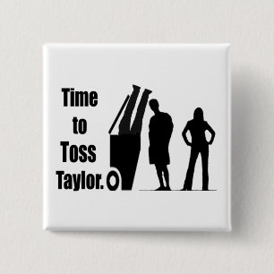 Bóton Quadrado 5.08cm Hora de Toss Taylor
