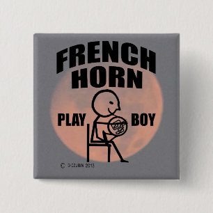 Bóton Quadrado 5.08cm Horn Play Boy francês