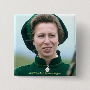 Bóton Quadrado 5.08cm HRH Princesa Anne Warminster