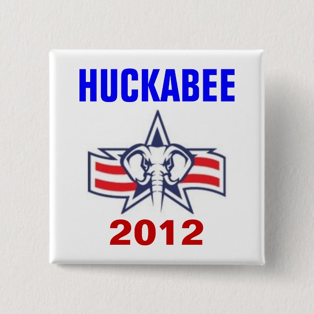 Bóton Quadrado 5.08cm Huckabee 2012 (Frente)