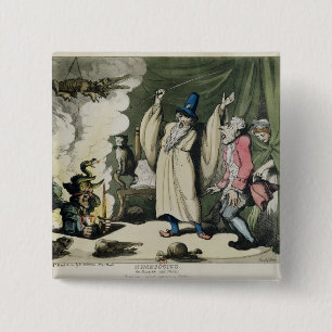Bóton Quadrado 5.08cm Humbugging ou levantamento do diabo, 1800