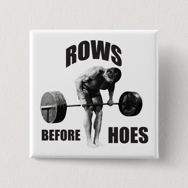 Bóton Quadrado 5.08cm Humor Motivacional "Construção do Corpo" (Frente)