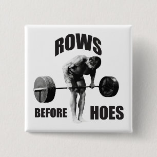 Bóton Quadrado 5.08cm Humor Motivacional "Construção do Corpo"