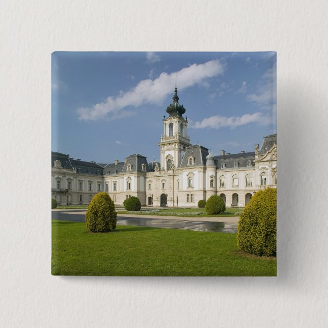 Bóton Quadrado 5.08cm HUNGRIA, Região do Lago Balaton, KESZTHELY: 2 (Frente)