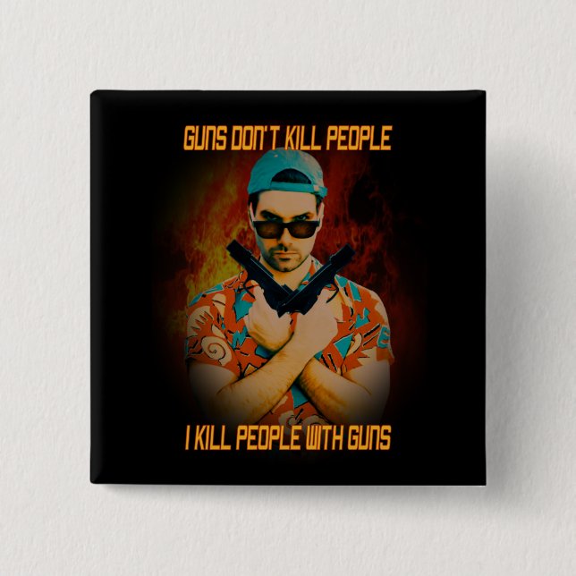 Bóton Quadrado 5.08cm I Pessoas Matares (Frente)