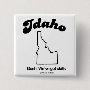 Bóton Quadrado 5.08cm IDAHO - de "t-shirt e engrenagem da DIVISA do
