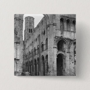 Bóton Quadrado 5.08cm Ideia do interior da igreja, c.1040-67