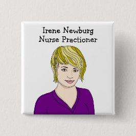 Bóton Quadrado 5.08cm Identificação personalizada do enfermeiro