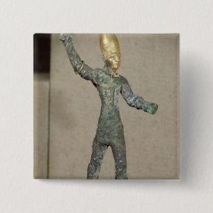 Bóton Quadrado 5.08cm Ídolo do Baal do deus, de Ugarit, Syria