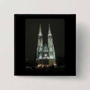 Bóton Quadrado 5.08cm Igreja de Notre Dame