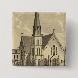 Bóton Quadrado 5.08cm Igreja do Sagrado Coração da Liberdade do Orient