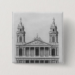 Bóton Quadrado 5.08cm Igreja do Santo-Sulpice