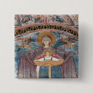 Bóton Quadrado 5.08cm Igreja Ortodoxa Sérvia e um site da UNESCO, 2